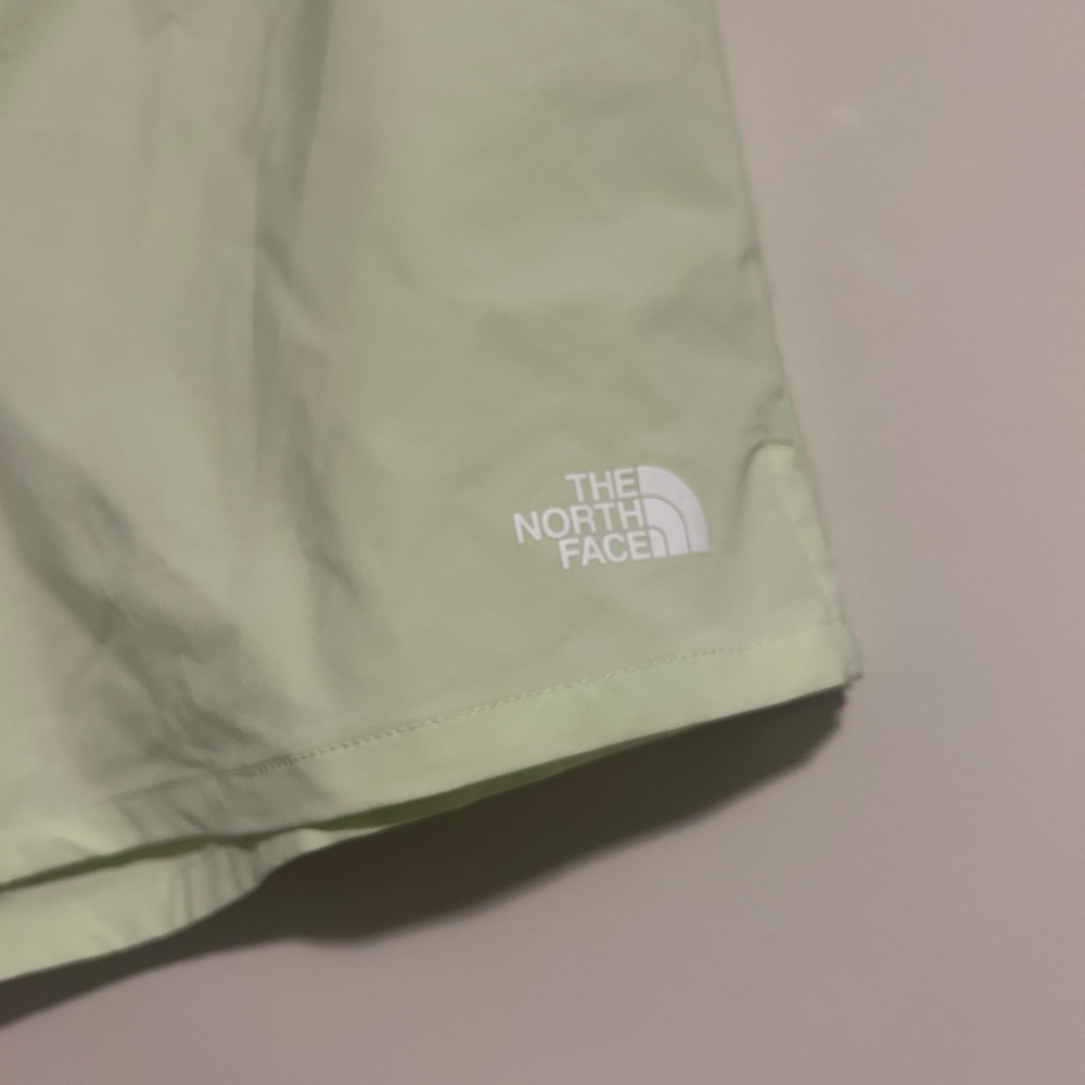 The North Face Two-Tone Lavender and Pale Yellow Athletic Shorts - Picture 2 of 4